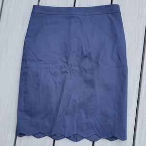 J. Crew navy blue pencil skirt size 0p